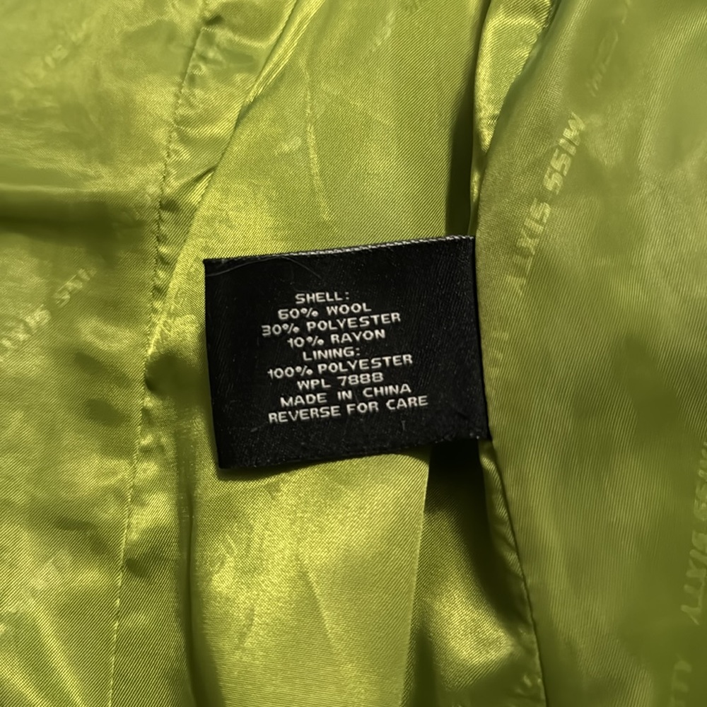 Miss Sixty Green Pea Coat with Hood - Picture 4 of 5